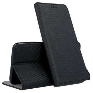 Telefontok Xiaomi Poco C40 - fekete mágneses szilikon keretes könyvtok