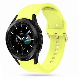 Samsung Galaxy Watch 4 (40 / 42 / 44 / 46 mm) okosóra szíj - sárga szilikon szíj