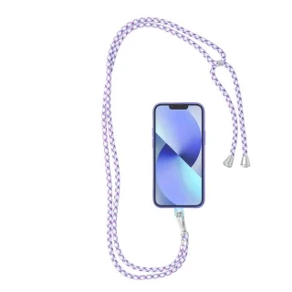 Telefontok: Univerzális - tokba helyezhető nyakba akasztó - fehér - lila