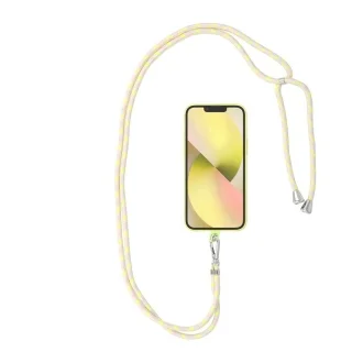 Telefontok: Univerzális - tokba helyezhető nyakba akasztó - szürke - sárga