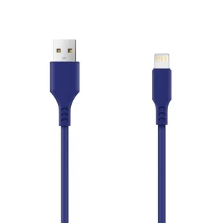 Kábel: Setty - USB / Lightning kék kábel, 2A, 1m