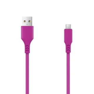 Kábel: Setty - USB / MicroUSB lila kábel, 2A
