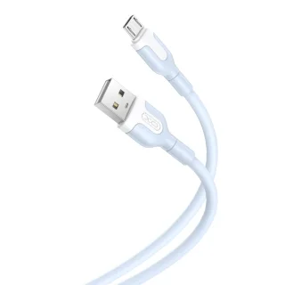Kábel: XO NB212 - USB / MicroUSB kék kábel 1m, 2,1A