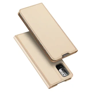 Telefontok Xiaomi Redmi Note 10 5G / Xiaomi Poco M3 Pro 5G - Dux Ducis arany kinyitható tok