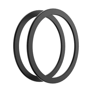 Univerzális MagSafe töltést segítő gyűrű (2db) - fém, fekete