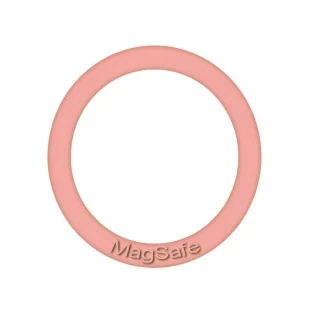 Univerzális MagSafe töltést segítő gyűrű (1db) - fém szilikon bevonattal, barack