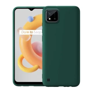Telefontok Realme C11 (2021) - zöld szilikon tok