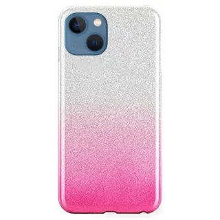 Telefontok iPhone 14 - Ezüst / pink Shiny tok