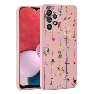 Telefontok Samsung Galaxy A53 5G - Pink virágos kert hátlap tok