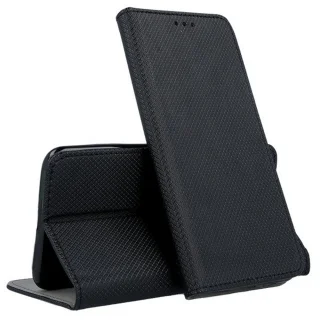 Telefontok Xiaomi Poco M5s - fekete mágneses szilikon keretes könyvtok