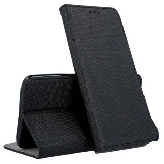Telefontok Samsung Galaxy A23 5G - fekete mágneses szilikon keretes könyvtok