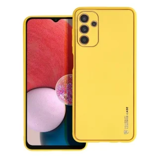 Telefontok Samsung Galaxy A04s (A047) - Forcell műbőr hátlap tok, sárga