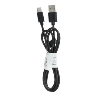 Kábel: Type-C (USB-C) / USB fekete adatkábel, 1 m (8 mm hosszúságú véggel)