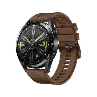 Huawei Watch GT / GT2 / GT2 Pro (46 mm) okosóra szíj - Strap One barna szilikon (22 mm)