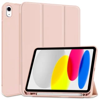 Tablettok iPad 2022 10.9 (iPad 10) - pink smart case, ceruza tartóval