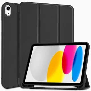 Tablettok iPad 2022 10.9 (iPad 10) - fekete smart case, ceruza tartóval