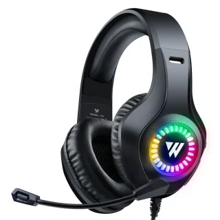 Headset: Wintory M3 - fekete fejhallgató mikrofonnal (vezetékes: Jack/USB)