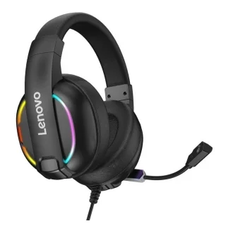 Headset: Lenovo HU75 - fekete fejhallgató mikrofonnal (vezetékes: Jack)