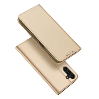 Telefontok Samsung Galaxy A14 5G - Dux Ducis arany flipcover tok