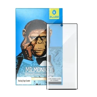 Üvegfólia Samsung Galaxy S23+ (S23 Plus) - Mr. Monkey 5D üvegfólia fekete kerettel