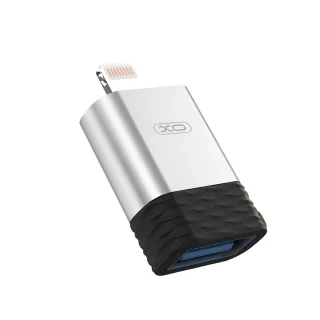 Adapter: XO NB186 - USB / Lightning adapter fekete/ezüst
