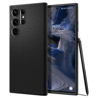 Telefontok Samsung Galaxy S23 Ultra - SPIGEN Liquid Air matt fekete hátlap tok