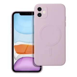 Telefontok iPhone 11 - MagSafe kompatibilis pink szilikon tok