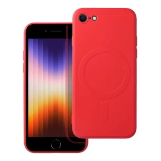Telefontok iPhone SE 2020 - MagSafe kompatibilis piros szilikon tok