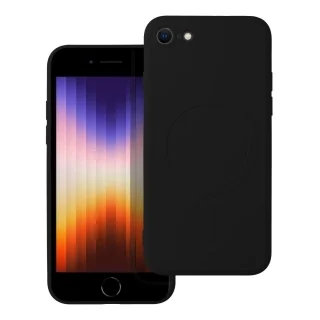 Telefontok iPhone 7 / 8 - MagSafe kompatibilis fekete szilikon tok