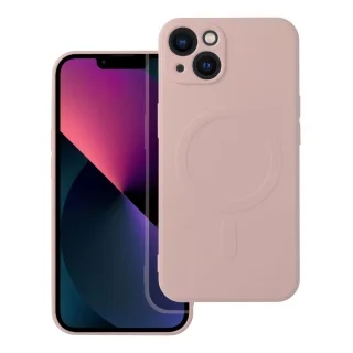 Telefontok iPhone 13 - MagSafe kompatibilis pink szilikon tok