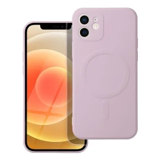 Telefontok iPhone 12 mini - MagSafe kompatibilis pink szilikon tok