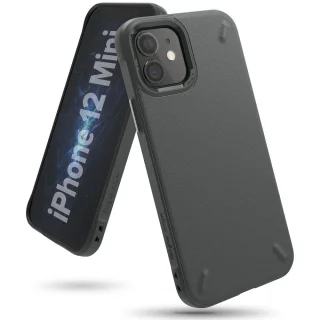 Telefontok iPhone 12 mini - Ringke Onyx Basic - sötétszürke ütésálló hátlap tok