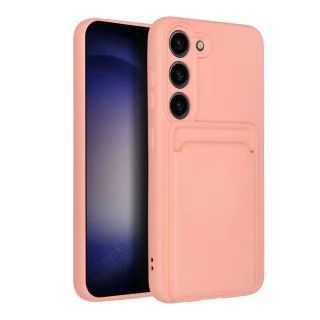 Telefontok Samsung Galaxy S23 - Forcell Card - pink kártyatartós szilikon hátlap tok