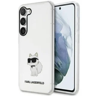 Telefontok Samsung Galaxy S23 - Karl Lagerfeld Ikonik Choupette - átlátszó műanyag hátlap tok