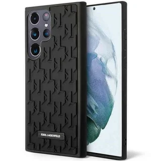 Telefontok Samsung Galaxy S23 Ultra - Karl Lagerfeld Rubber Mono Logo - fekete hátlap tok