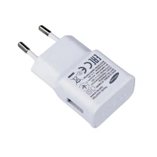 Töltő: Samsung EP-TA50EWE - USB fehér gyári hálózati töltőfej, 1.55A