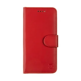 Telefontok Honor Magic5 Lite 5G - Tactical Field piros szilikon keretes könyvtok mágneses ráhajtófüllel