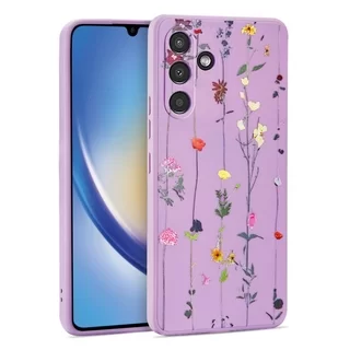 Telefontok Samsung Galaxy A54 5G - Viola virágos kert hátlap tok