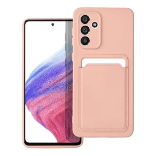 Telefontok Samsung Galaxy A54 5G - Forcell Card - pink kártyatartós szilikon hátlap tok