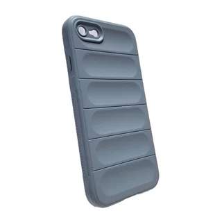 Telefontok iPhone SE3 (2022) - Pastel Armor - szürkéskék szilikon hátlap tok