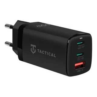 Hálózati töltő: Tactical Flashbang GaN - 1 USB / 2 Type-C (USB-C) porttal, univerzális hálózati gyorstöltő, fekete 65W