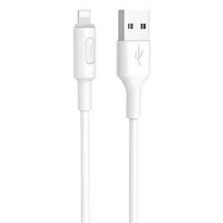 Kábel: HOCO X25 - USB / Lightning fehér kábel, (2A) 1m