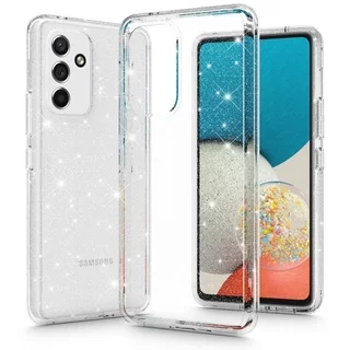 Telefontok Samsung Galaxy A04s (A047) - Glitter - átlátszó csillámos műanyag hátlap tok, szilikon kerettel