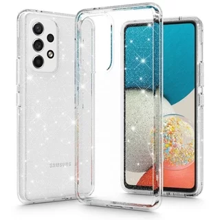 Telefontok Samsung Galaxy A23 5G - Glitter - átlátszó csillámos műanyag hátlap tok, szilikon kerettel