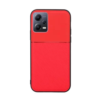 Telefontok Xiaomi Redmi Note 12 5G - Elegance piros műanyag hátlap tok szilikon kerettel