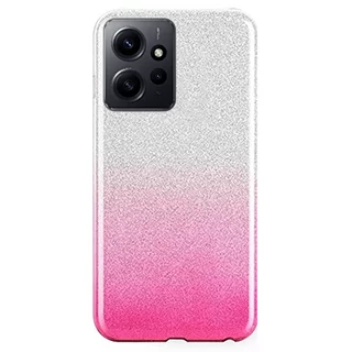 Telefontok Xiaomi Redmi Note 12 4G / LTE - Ezüst / pink Shiny tok