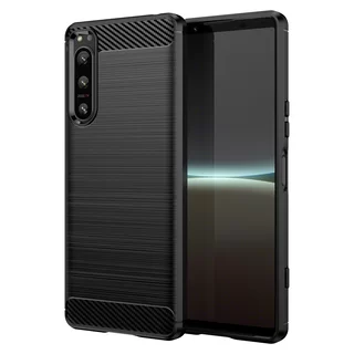 Telefontok Sony Xperia 5 IV 5G - Forcell Carbon fekete szilikon tok