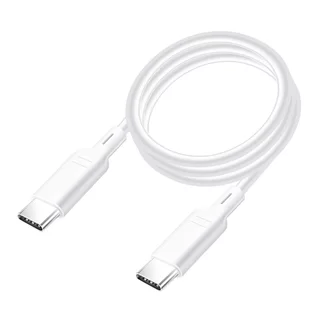 BlueStar - Type-C (USB-C) / Type-C (USB-C) fehér kábel, 120 cm, 3A