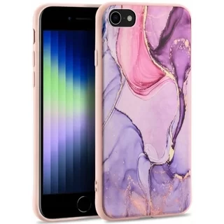 Telefontok iPhone SE3 2022 - pink marble hátlap tok