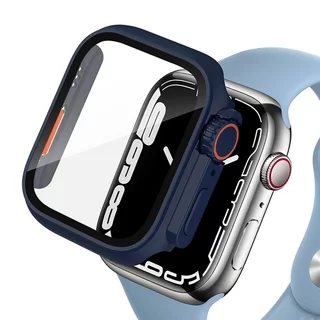 Tech-Protect Defense360 - kék/narancs műanyag/üveg védő tok Apple Watch 7 / 8 / 9 (45mm) okosórához